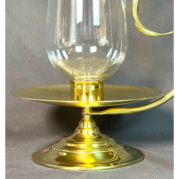 Baldwin USA Brass Hurricane Lamp Vintage Candleholder 13.5" tall-Stunning! - Picture 11 of 14